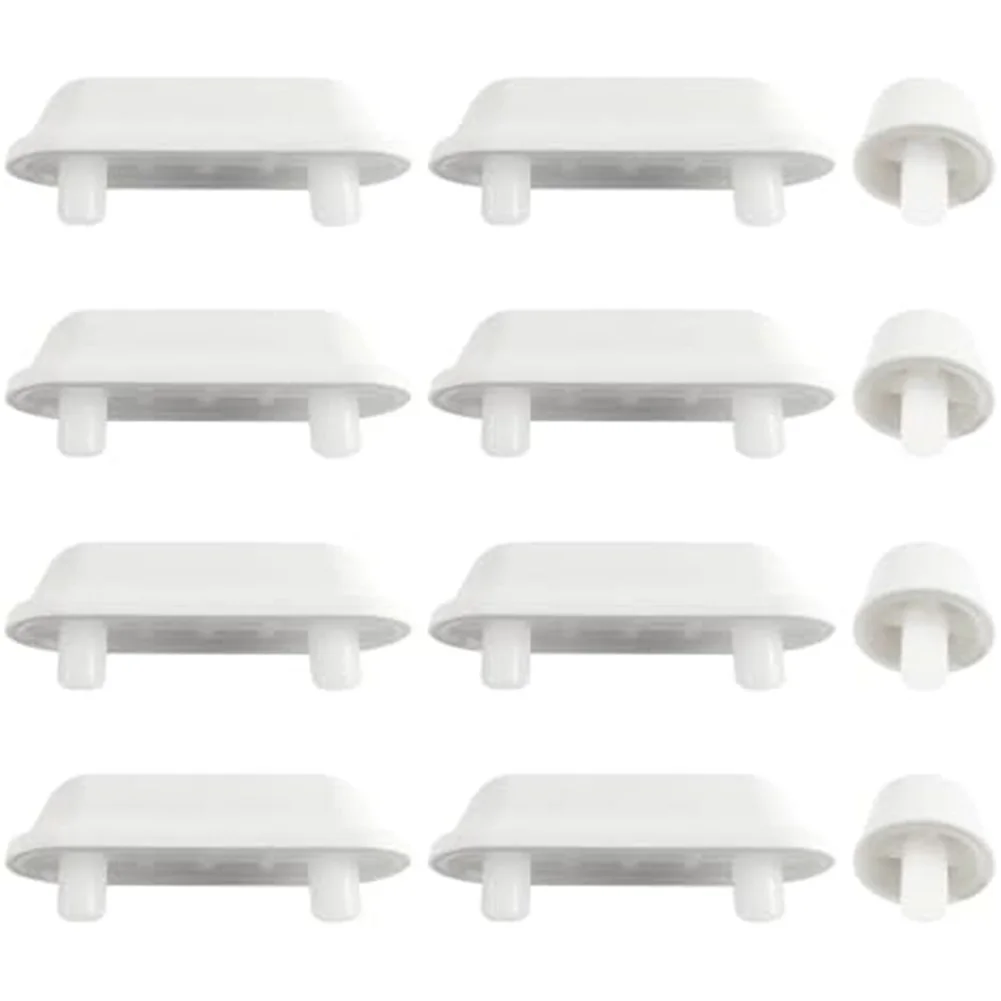 

12pcs Toilet Seat Buffer Set Plastic Shock Absorber Toilet Seat Bumpers Toilet Seat Lid Pads Replacement Parts Accessories White