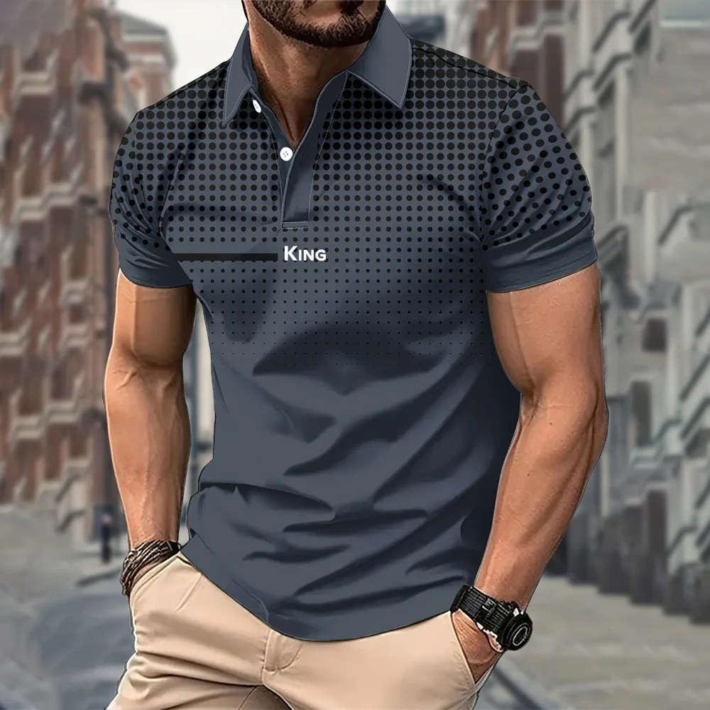 Business Mens Polo Shirts Fashion Lapel Polo Shirt for Men New in Tops & Tees Men's Clothing Short Sleeve Tee Street Man T Shirt