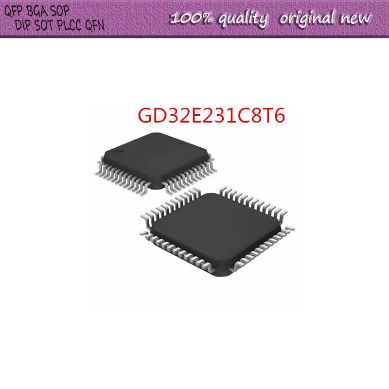 NEW    1PCS/LOT   GD32E231C8T6  GD32E  GD32E231  GD32E231  C8T6  LQFP-48