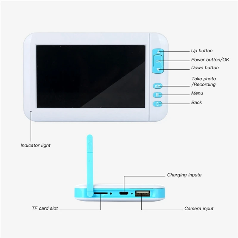 كاميرا منظار الأذن HD ، 6 Leds ، P ، P ، شاشة عرض LCD ، منظار رقمي ، منظف الأذن