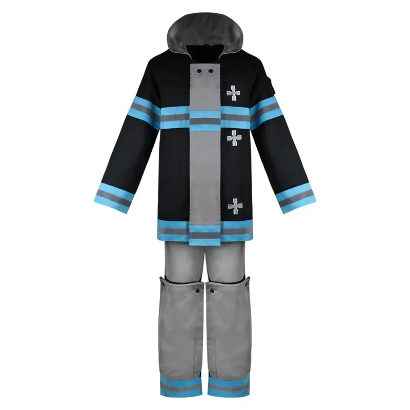 SN66 Shinra Rusakabee Mantel Hosen Jacken Feuerwaffe Cosplay Kostüm Enen no Shouboutai Feuerwehr Asa Boiru Uniform Männer BoW&C@