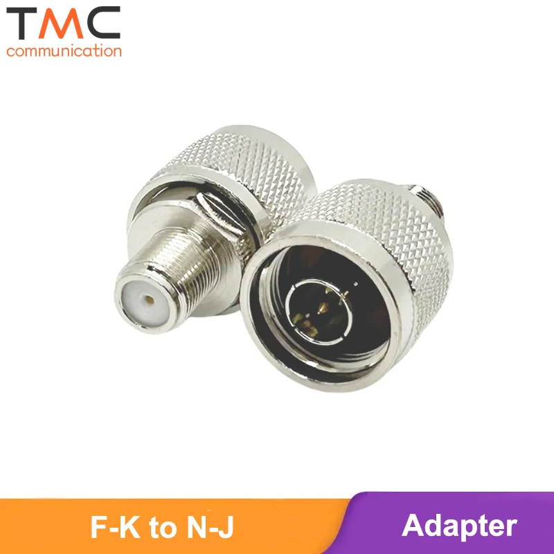 N to F Coax Adapter F Female Jack to N Type Male Plug Connector for Antenna Router Cable