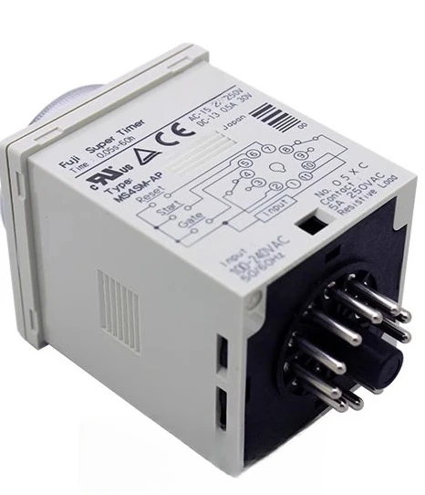 Relé de retardo de tiempo MS4SM-AP, temporizador multimodo