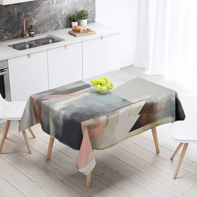 الشمال الحد الأدنى هندسية مفرش المائدة 140X200cm آلة قابل للغسل Ins نمط الطعام مفرش المائدة غرفة المعيشة المنزلية ديكور