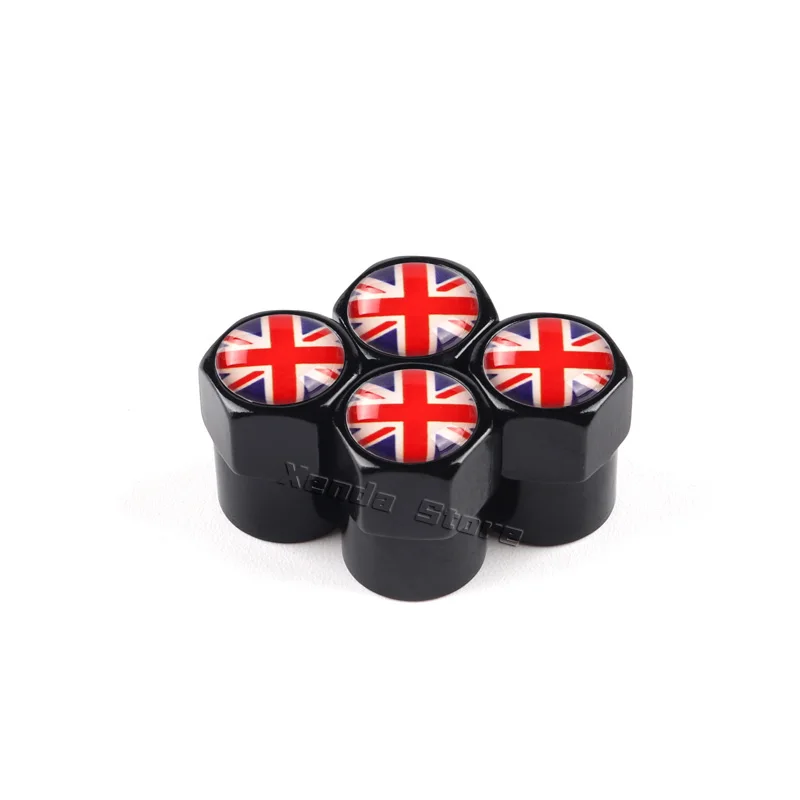 4Pcs UK Flag Car Wheel Tire Stem Air Valve Caps Covers For MINI COOPER S JCW F55 F56 R55 R56 R60 F60 Exterior Auto Accessories