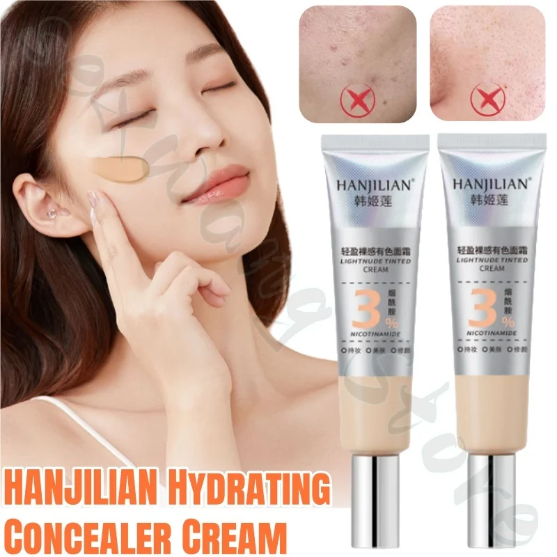 Han Jilian's light and nude tinted cream moisturizing and long-lasting concealer improves dullness and roughness on the face
