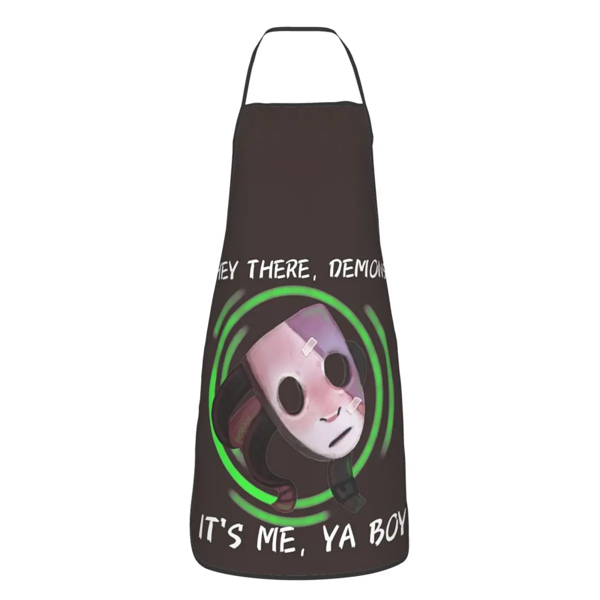 Hey There Demons-- Sally Face Fanart Print Aprons Chef Cooking Cuisine Tablier Bib Kitchen Cleaning Pinafore for Women Men