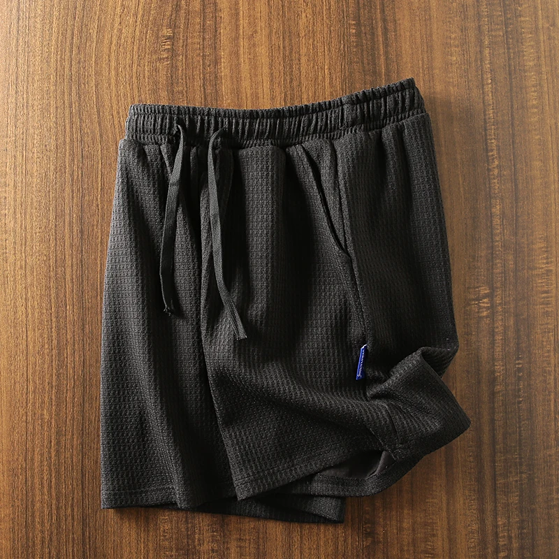 

High Quali Men's Spor Loose Fit orts Breathable Summer Faion Urban Sle Pure Color mid Waist Casual Pants