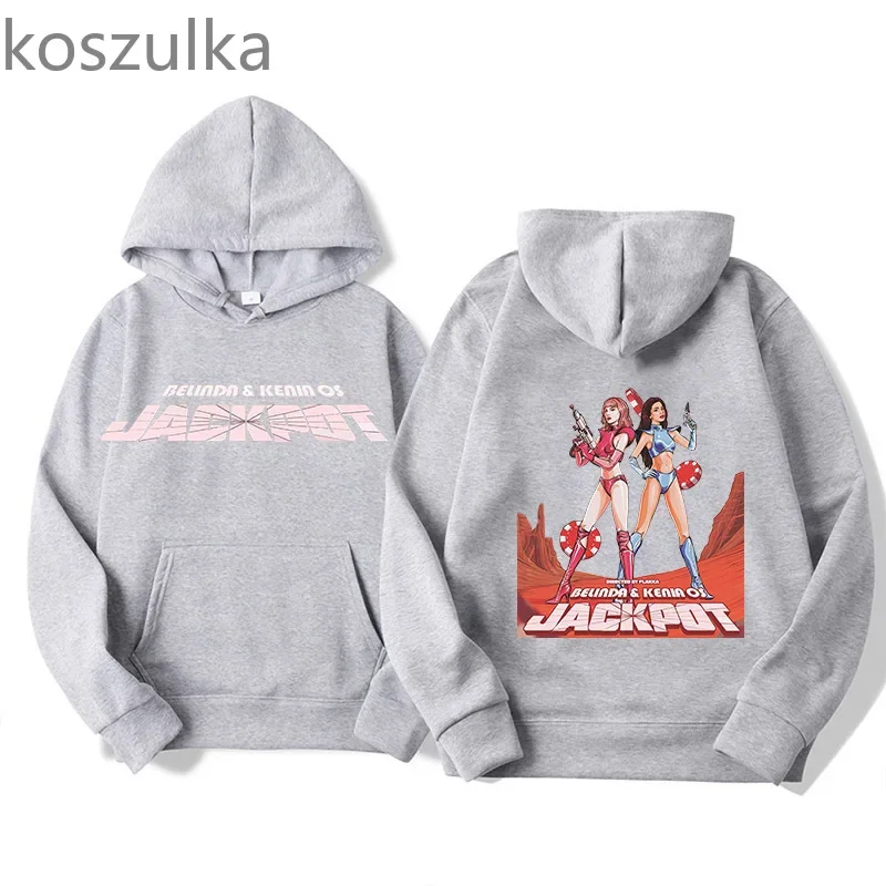 Belinda Kenia OS JACKPOT Hoodies Tour 2024 Long-sleeved Hip Hop Punk Sweatshirts with Hooded Fleece Clothes Camisetas Soft Hoody