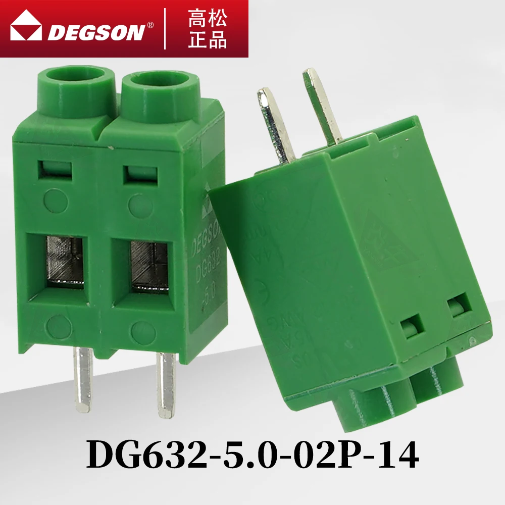 10Pcs DEGSON DG632-5.0-02P-03P-14-00ZH Screw Type PCB Terminal Blocks Connectors Phoenix Contact 5.0mm 2PIN-12PIN 250V 24A