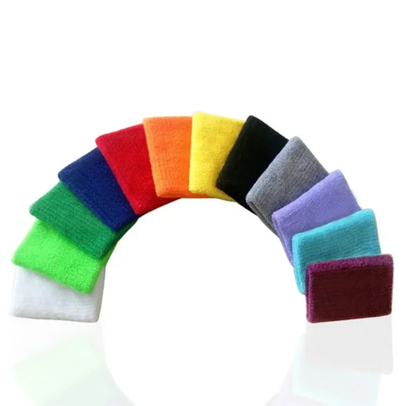 1 Pair Wristband Sweat Band Wrist Band Strap Brace Wraps Guards for Gym Volleyball Basketball Tennis Running Sweatband