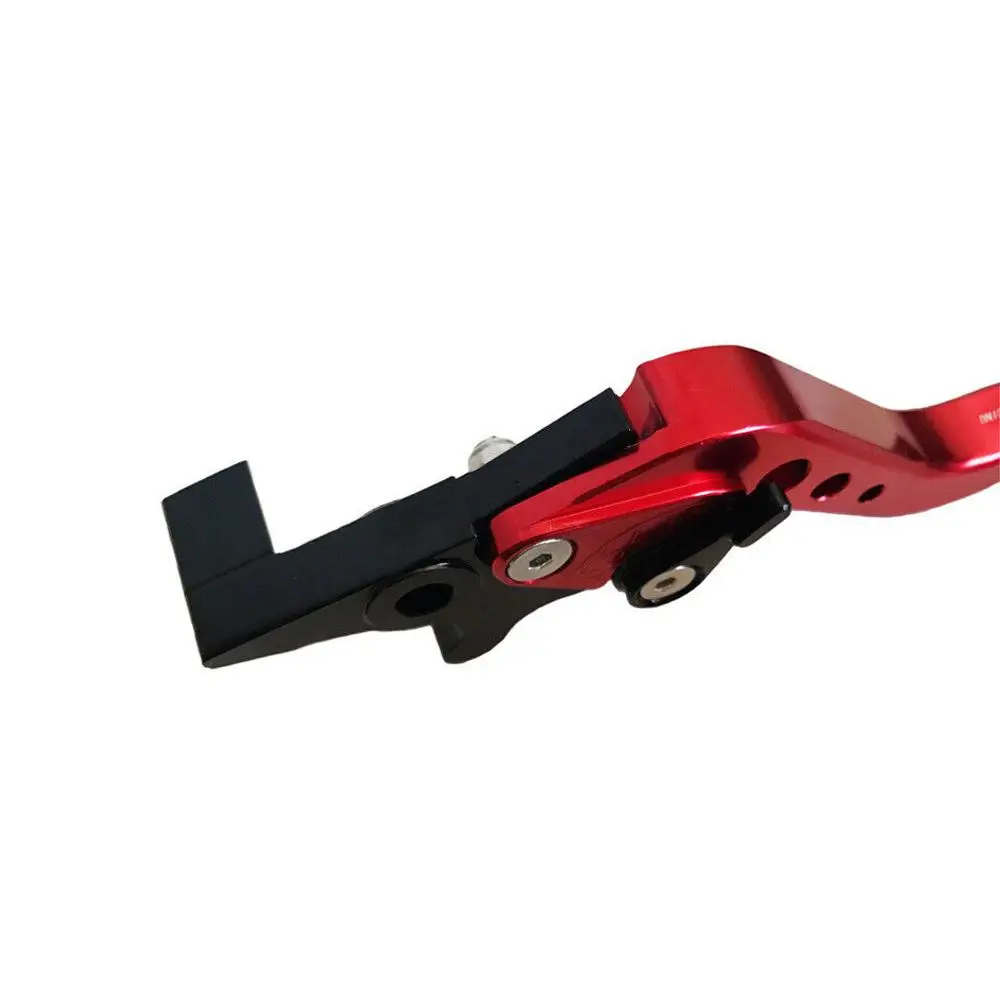 1 زوج أحمر-أسود GY6 دراجة نارية قابل للتعديل مكبح قرصي مخلب رافعة مقبض قبضة