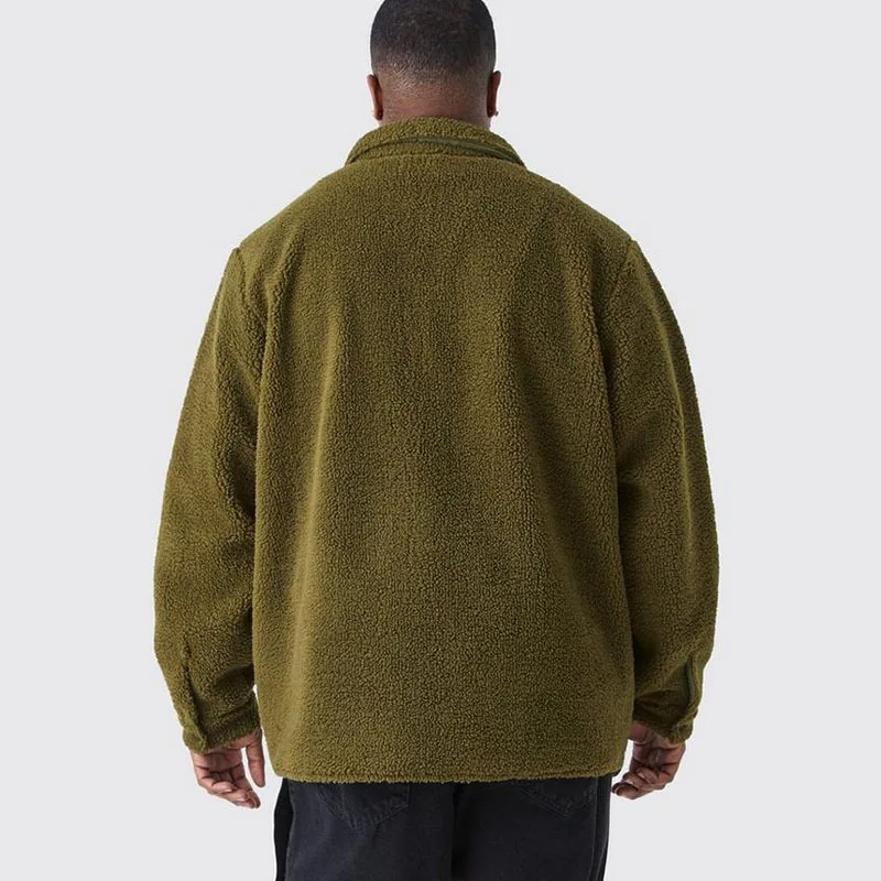 Estilo europeu americano outono e inverno solto botão turn-down colarinho cardigan casaco de lã masculino