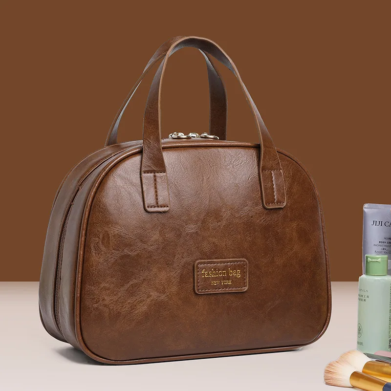 

Fashion Makeup Storage Bag Travel Women PU Leather Shell Cosmetic Bag Handbag Portable Makeup Bag Lipstick Perfume Beauty Pouch
