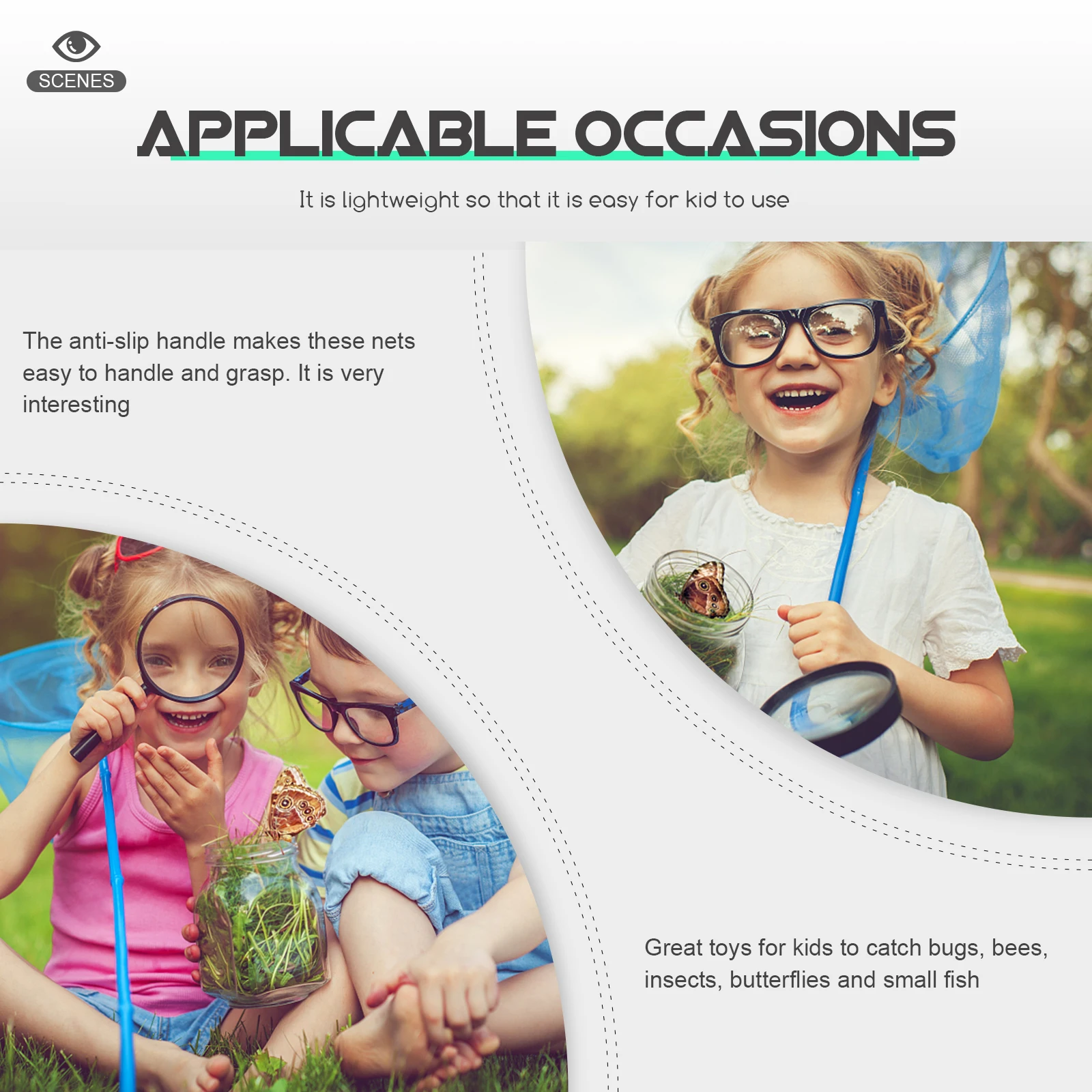 

6Pcs Stainless Steel Telescopic Net for Kids Outdoor Bug Catching with High-Class Nylon Mesh Retractable Fishing Insect