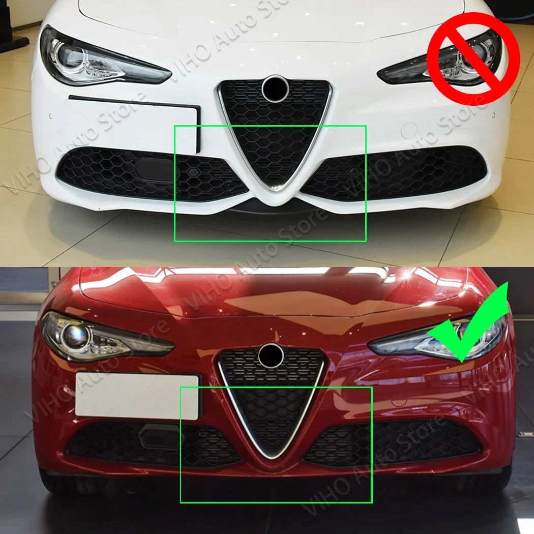 Car Front Bumper Diffuser Lip Gloss Black/Carbon Look Spoiler Tuning Splitter Guard Body Kit For Alfa Romeo Giulia 952 2015-2022