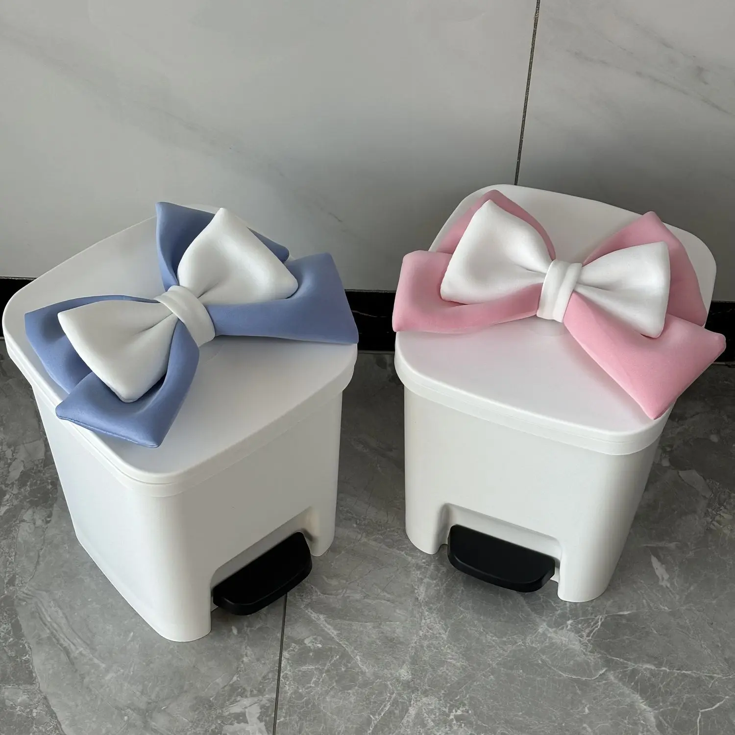 

Bicolour Knot Foot Pedal Bin Large Capaci High Aesthetic Value Living Room Sofa Princ Room Tra Can