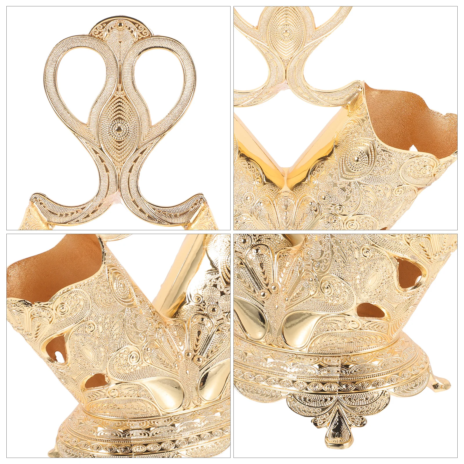 

Utensil Holder for Kitchen Counter Zinc Alloy Chopstick Bucket with Compartments Keep Flatware Organized Silverware Storage Home