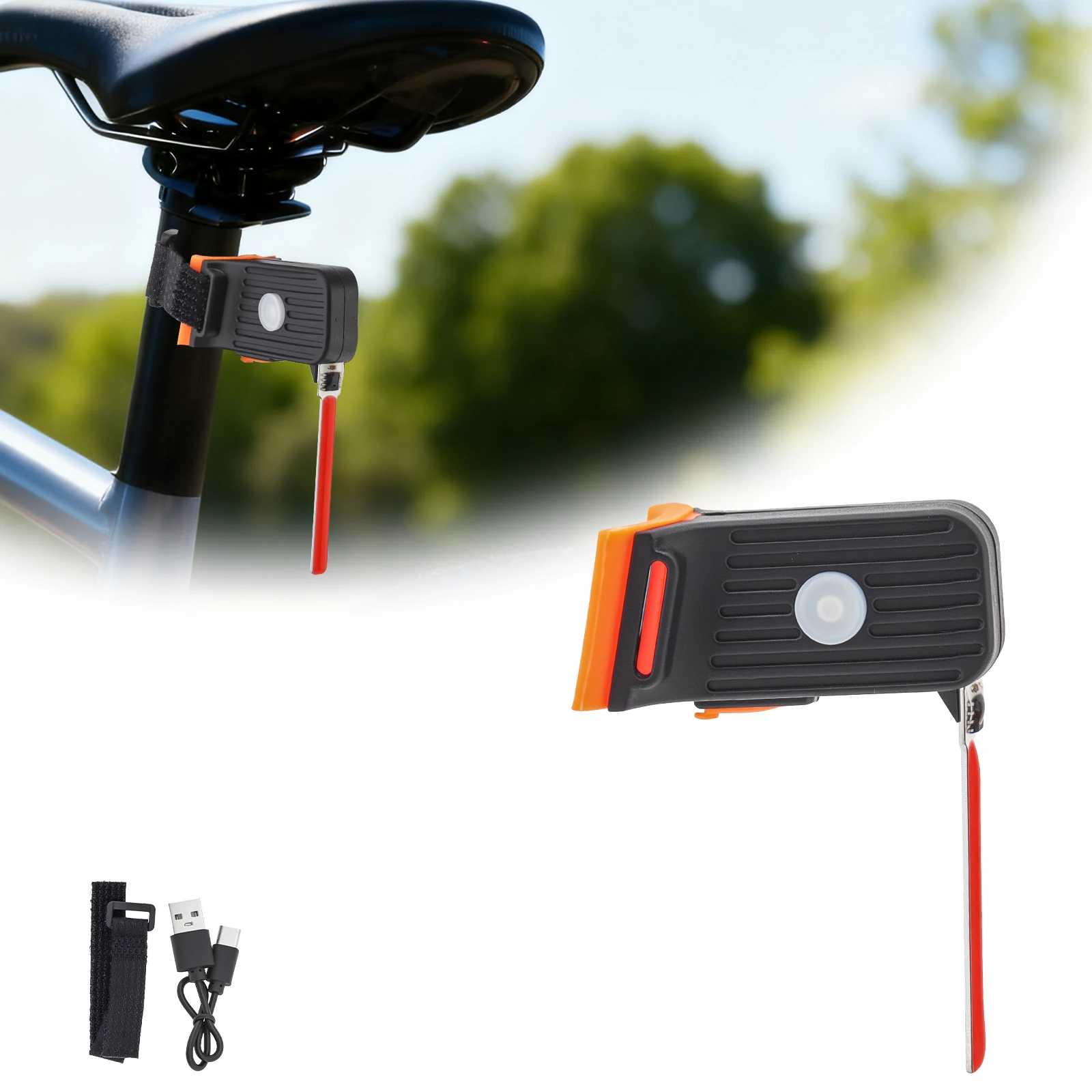 

Ultra Bright Bicycle Tail Light COB Red Flowing Taillight Rechargeable Bike Tail Light 4 Modes Waterproof Bicycle Rear Light