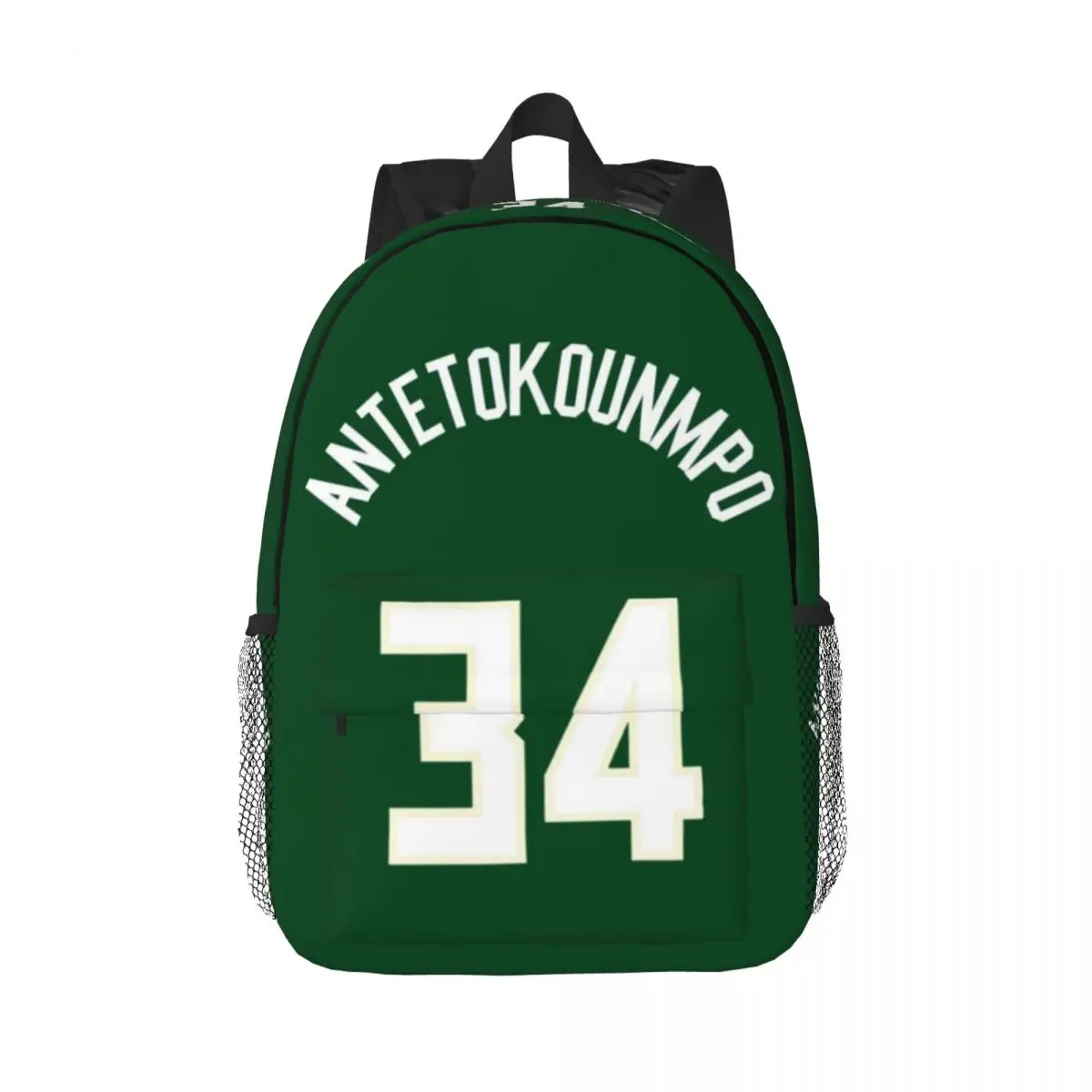 G-Giannis Antetokounmpo No.34 Letter Bro New Fashionable Pattern School Bag Print Lightweight Backpack 15inch