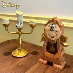 Nowy Disney Piękna i Bestia Figurki Cogsworth Mr Clock Lumiere Świeca Lampa Statuetka Figurka Model Dekoracja domu Prezenty