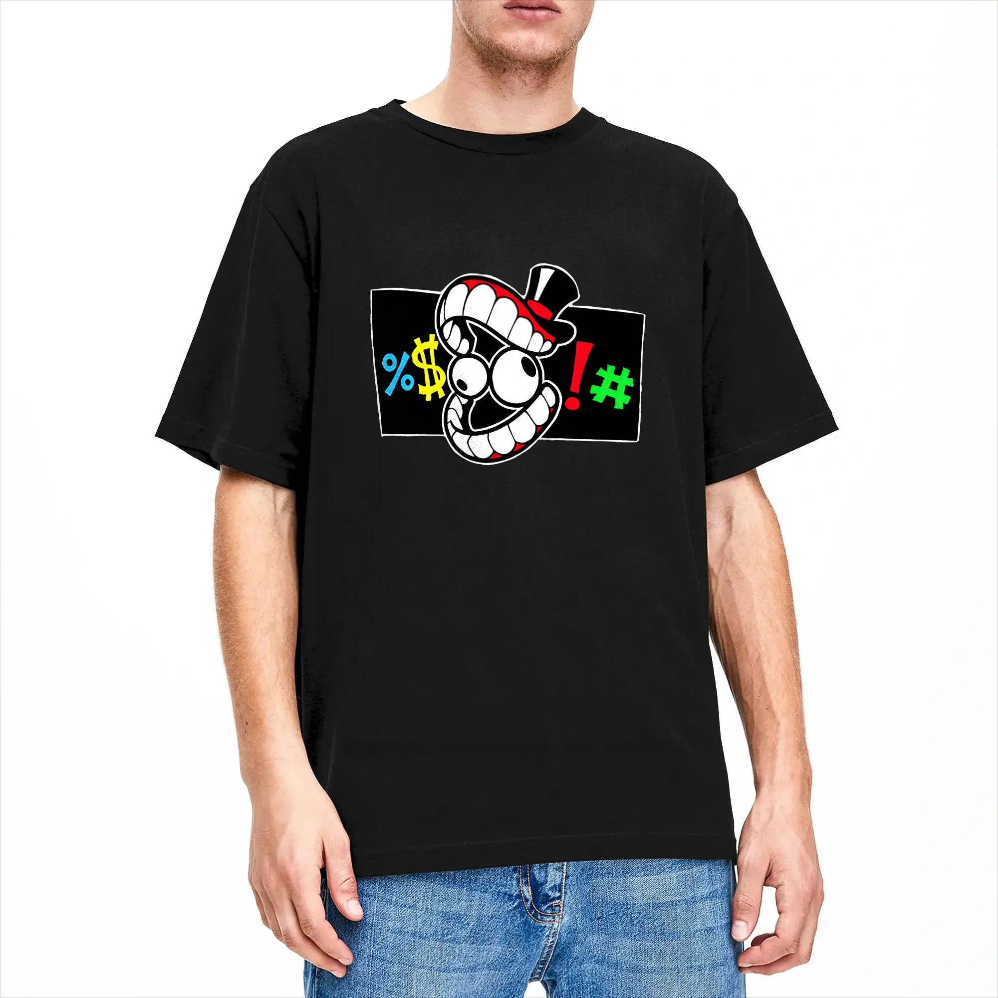 Amazing Digital Circus Caine T-Shirt Beach  Hip Hop T-Shirts Cotton Breathable Plus Size 5XL Tees Short-Sleeved Y2K Fun Tshirt