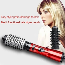 Professional 3-In-1 Hair Dryer Rotating Curly Hair Comb Hot Air Brush Negative Ion Electric Hot Air Comb