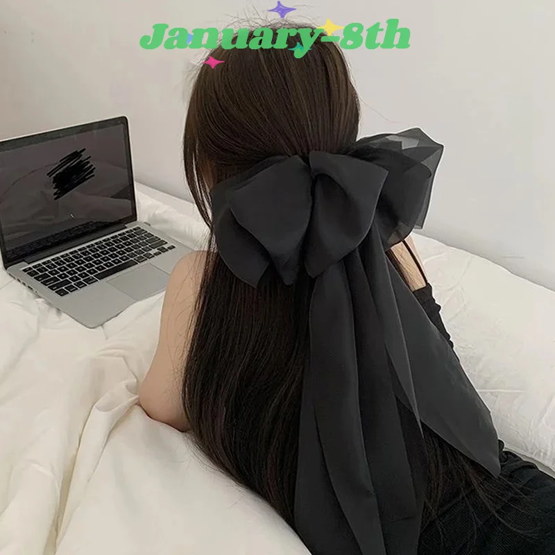 سوبر الجنية الشريط Bowknot مشبك شعر الأميرة الحلو الربيع كليب الراقية جو أغطية الرأس إكسسوارات الشعر #5