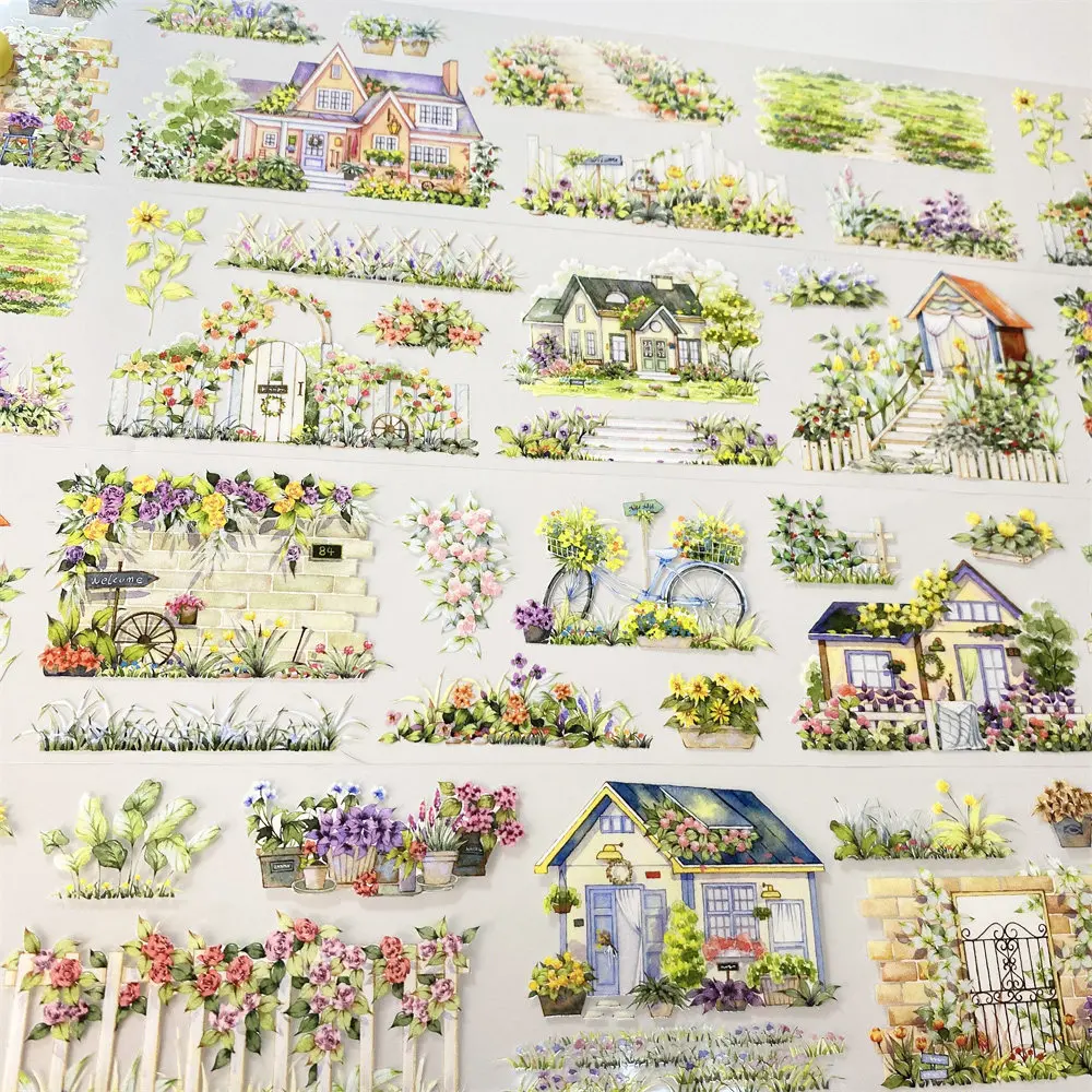 

Washi Pet Tape Journal P11 Spring 9999 Town Flower Fence Ancient Chinese Scrapbooking Planner Sticker Card Diy Loop Sample