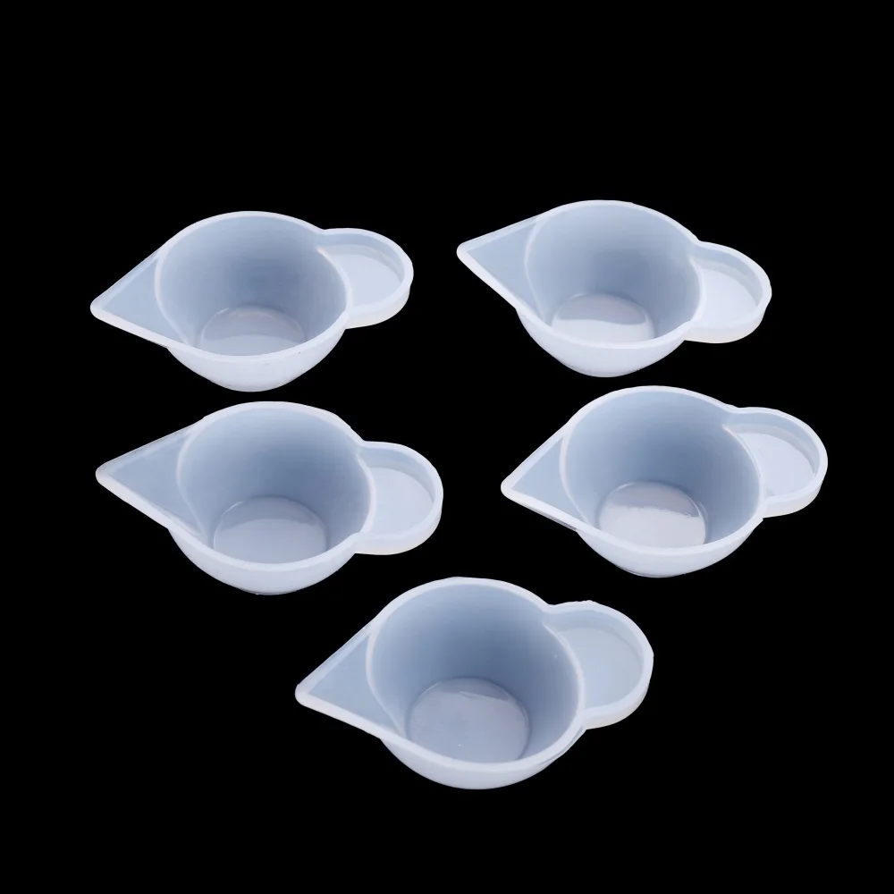 5pcs 10ml Reusable Resin Art Mixing Measuring Cups Silicone Stir Stick Spoon UV Epoxy Resin Jewelry Making Tools Accessories