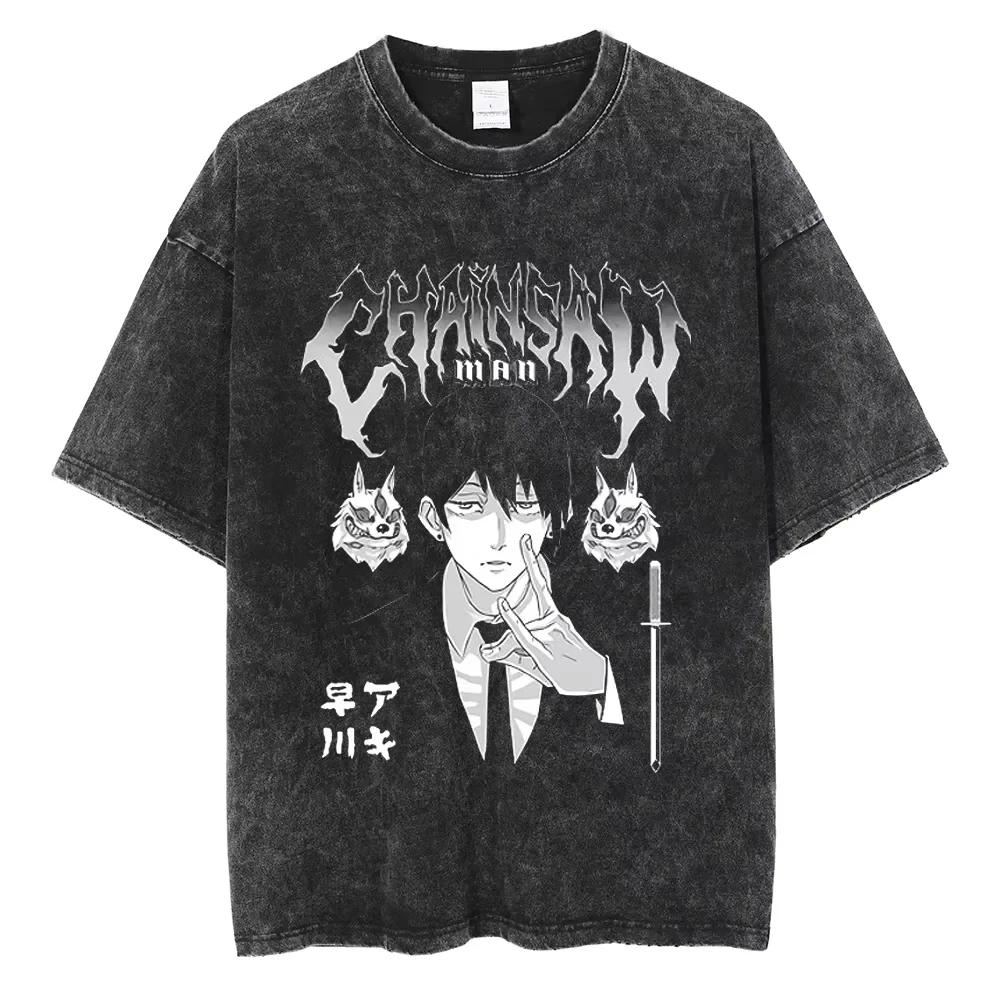

Attack on Titan Reiner Braun Armored Titan Cyberpunk Retro Screen Vintage Washed Anime Print T Shirt Men 2026 Summer Casuall