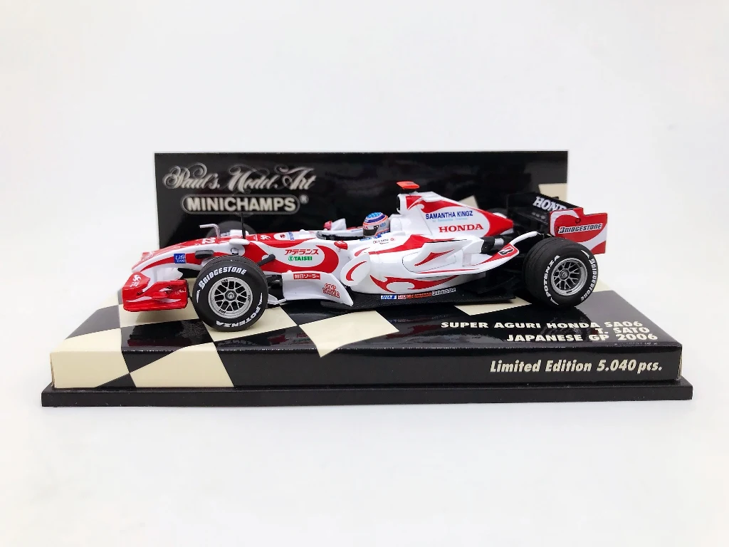 Minichamps-Modèle de voiture en résine et métal, 1:43, F1, SA06, Tokyo, Uma, Sato, Japon, simulation, édition limitée, cadeau jouet, 2006