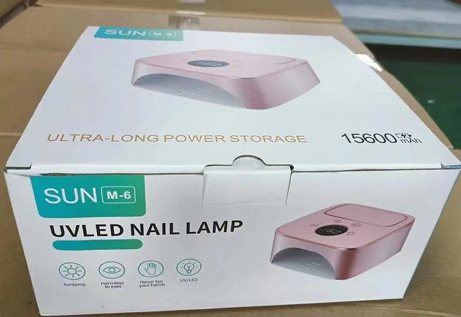 2022 ใหม่เจลโคมไฟอบแห้ง 15600mA แบตเตอรี่ 48W UV LED เครื่องเป่าเล็บ UV LED โคมไฟสําหรับเล็บ Lounge