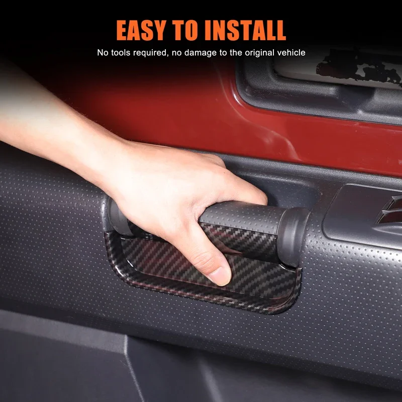 

For Toyota FJ Cruiser 2007-2021 ABS Carbon Fiber Car styling Car Door Storage Box Mobile Phone Pallet Car Interior Accessories