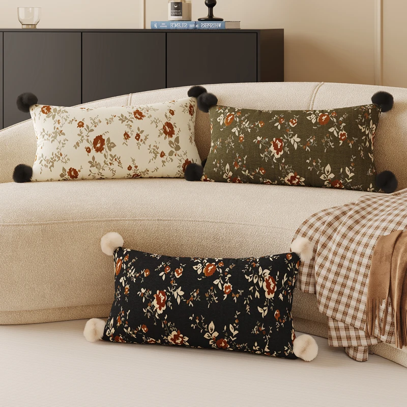 American Retro Sofa Pillow Living Room Decorative Cushion Detachable Cover Bedroom Hostel Decoration Backrest Pillow