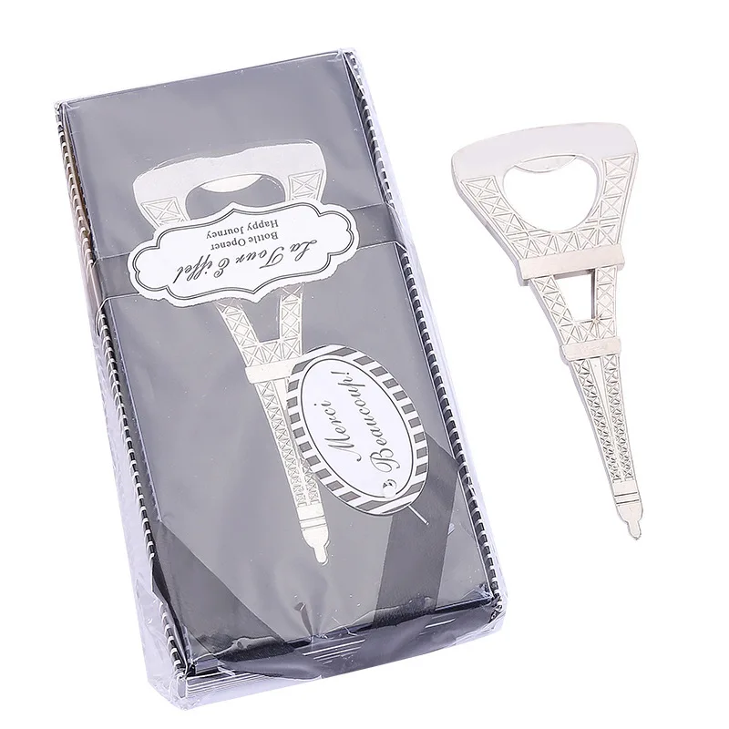 10pcs/lot Eiffel Tower Bottle Opener Baby Shower First Communion Gifts Wedding Favors And Gift For Guest