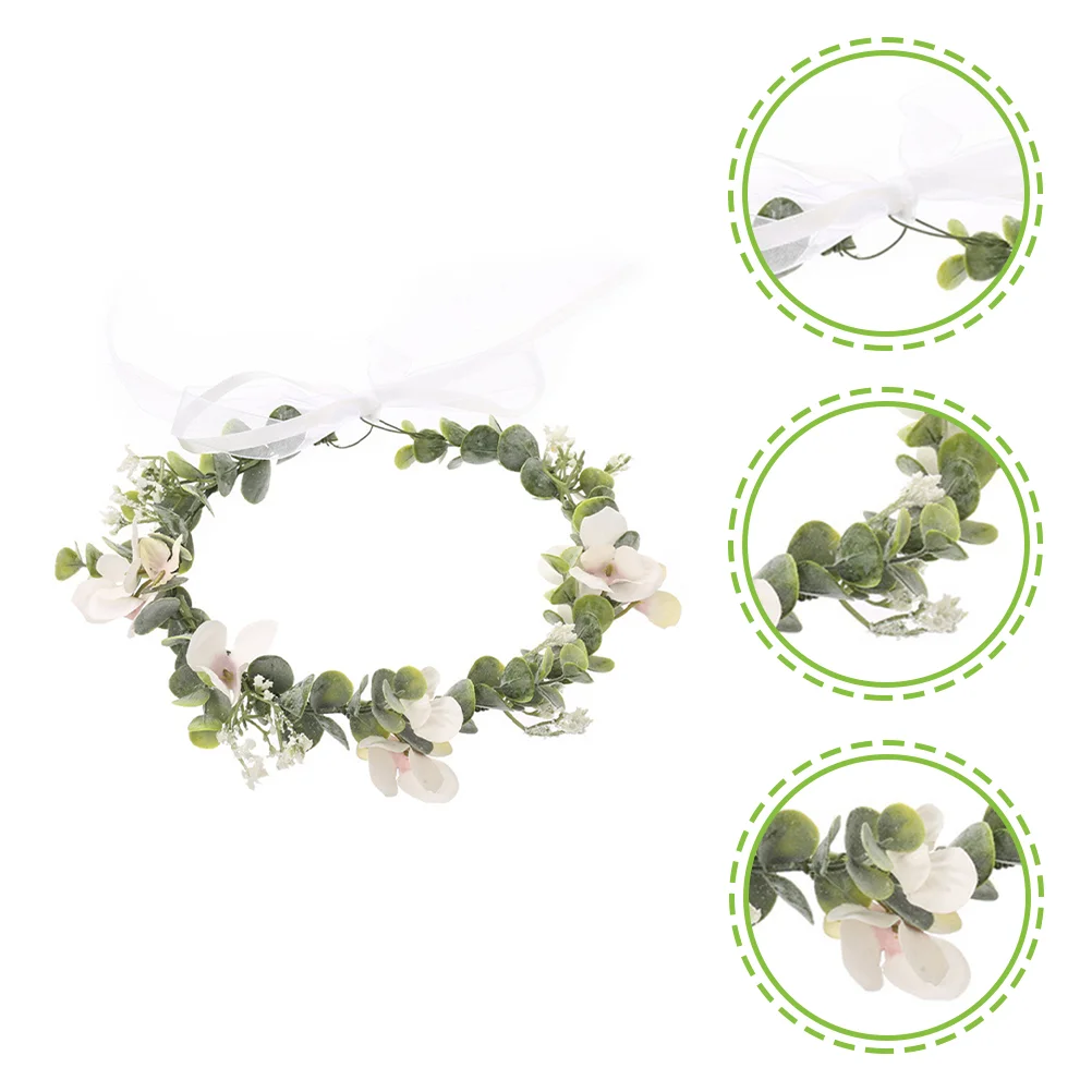 

Headdresses For Girlfriend Bridal Headpiece Headband Bride Headwear Decorative Headdress Flocking Floral Boho