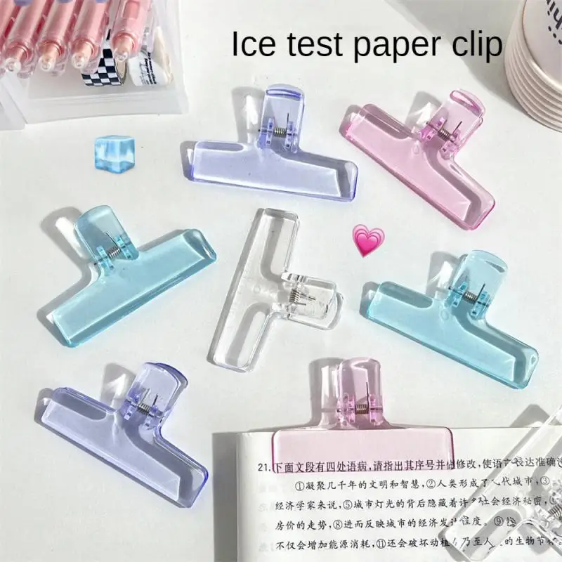 Pocket Folder Transparent Design Long Tail Index Page Clear High Color Value Office Long Tail Clip Long Tail Design Folder Jelly