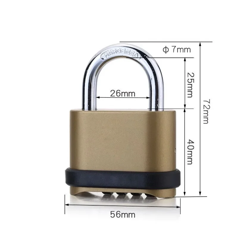 4-digit Combination Zinc Alloy with Password Waterproof,rust-proof and Anti-theft Warehouse Special Lock Truck Door Lock Padlock