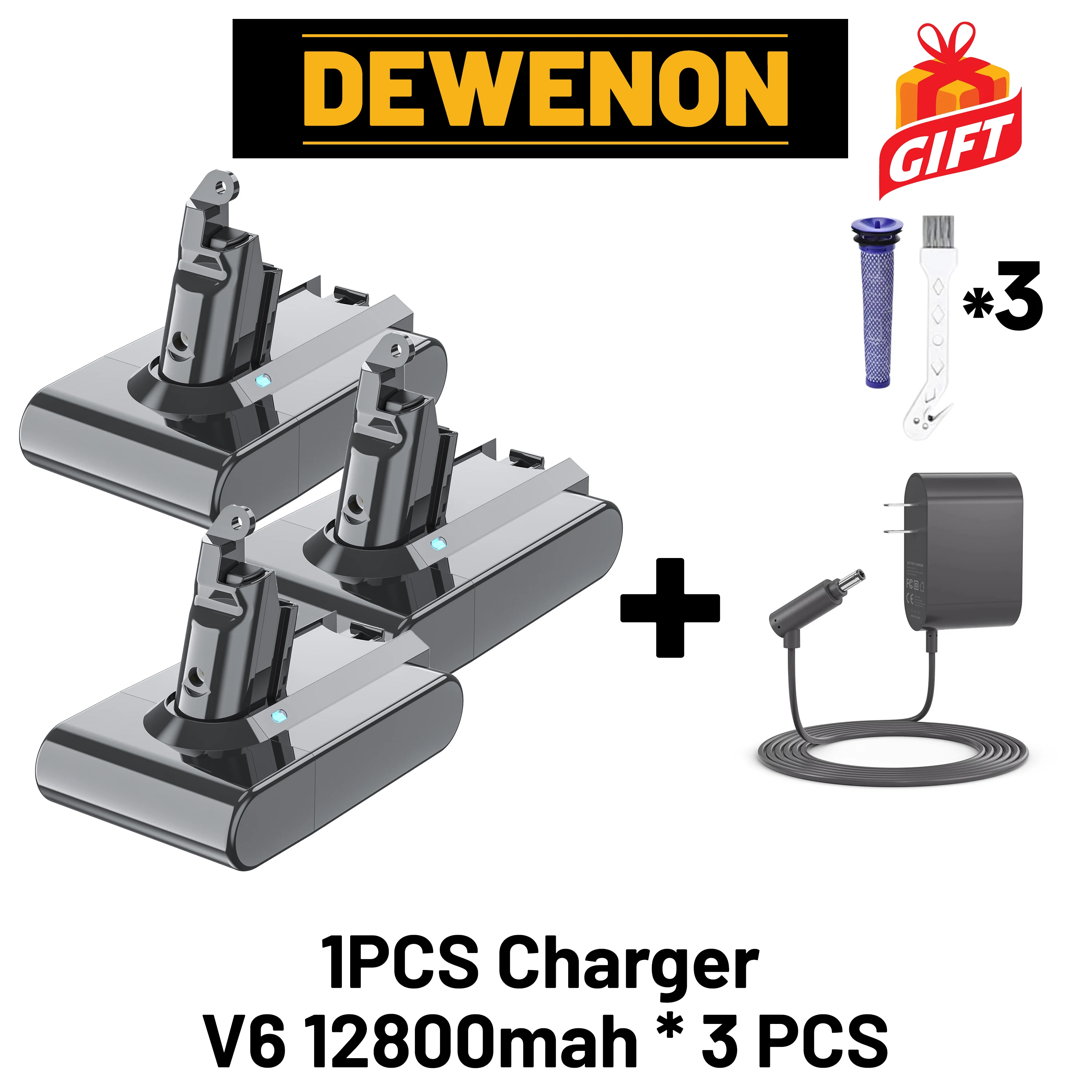 

Rechargeable Battery for Dyson Vacuum Cleaner, Absolute Fluffy Animal Pro, 18650Cells, V7 Series, SV07, SV09, SV10, DC31, DC34