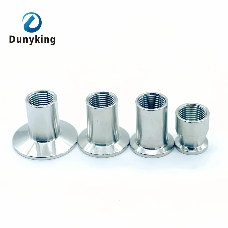 

1/8” 1/4“ 1/2" 3/4” 1” 1-1/4” 2” BSP Sanitary Stainless Steel SS304 Female Threaded Ferrule Pipe Fittings Tri-Clamp Adapters