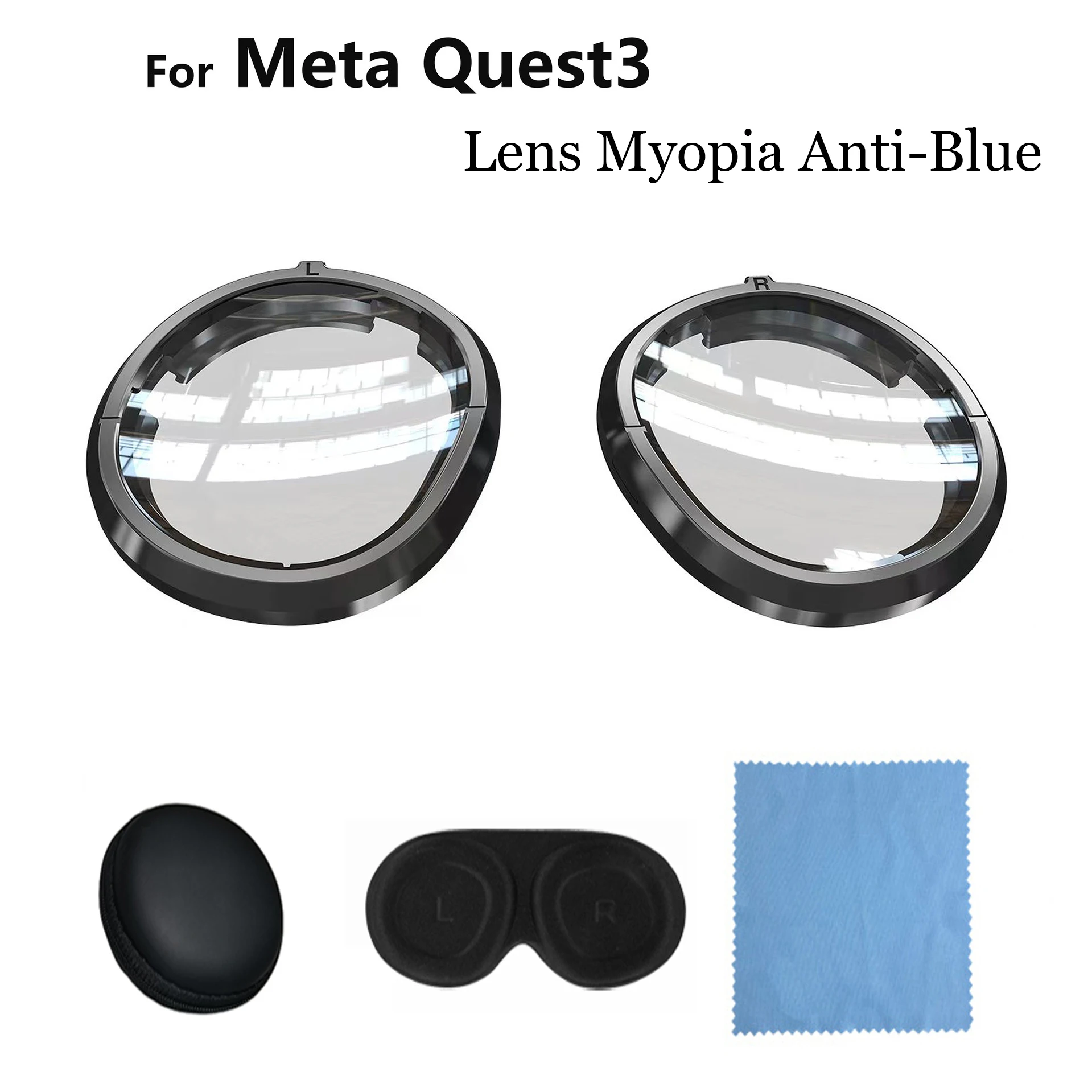 Lens  Anti Blue Light Lens for Oculus Meta Quest 3 Glasses, Inserts Compatible for VR Accessories, Eye Protection