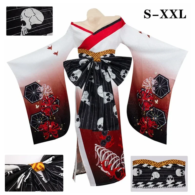 Disfraz de Cosplay de motosierra de Anime para hombre y mujer, peluca Kimono japonesa, traje Sexy de Halloween y Navidad, Hyakkiyakou, Shutendoji