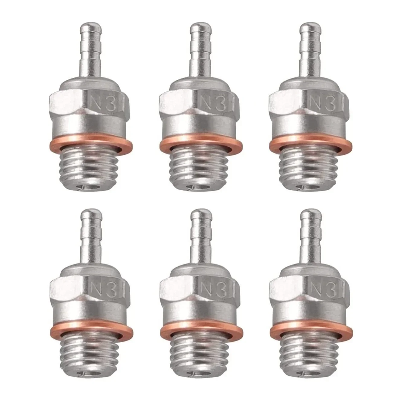 1/2/6pcs N3 N4 #3 #4 Hot Glow Plug Replace OS for Trax Kyosho HSP HPI Redcat 1/8 1/10 RC Nitro Engine Truck Buggy Upgrade Parts