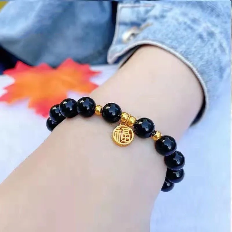 Natural Jade Beads Bracelet Amulet Designer Carved Real Jewelry Bangle Agate Fashion Accessories Talismans Gifts for Women