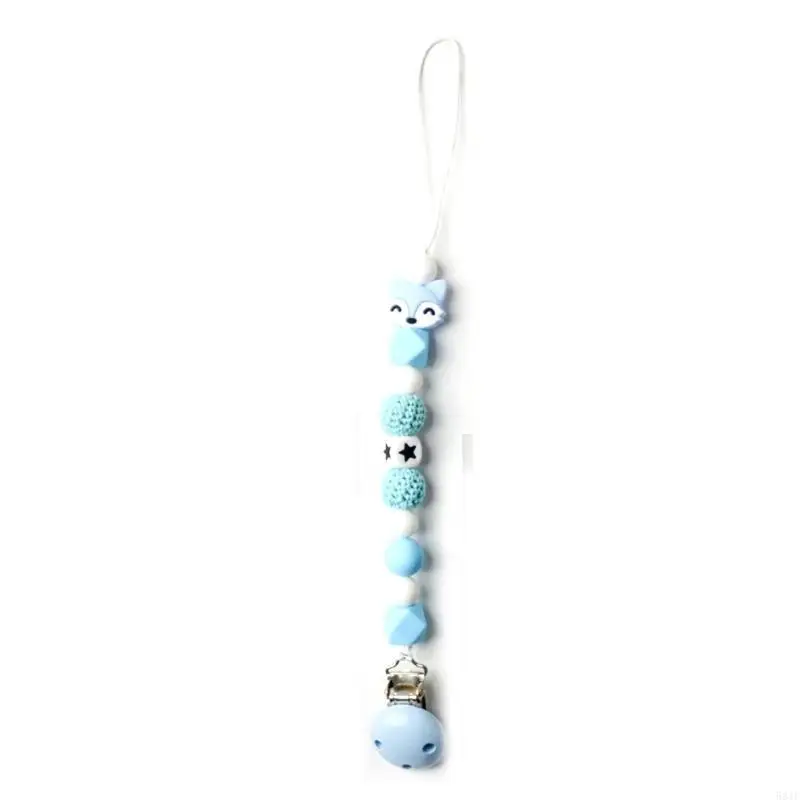 

581F Baby Pacifier Clip Nursing Soother Holder Silicone Beads Teether Chain Clip DIY Dummy Nipple Holder Leash Strap Shower