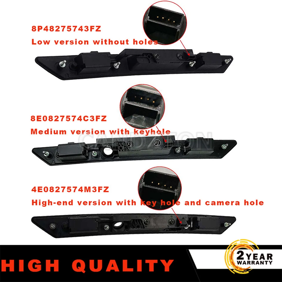 Interruptor De Apertura Del Maletero Para Audi A3 8P, S3, RS4, RS6, Q7, A4 B6/B7, A6 C6 | Compatible Con 8P4827574 8P48275743FZ