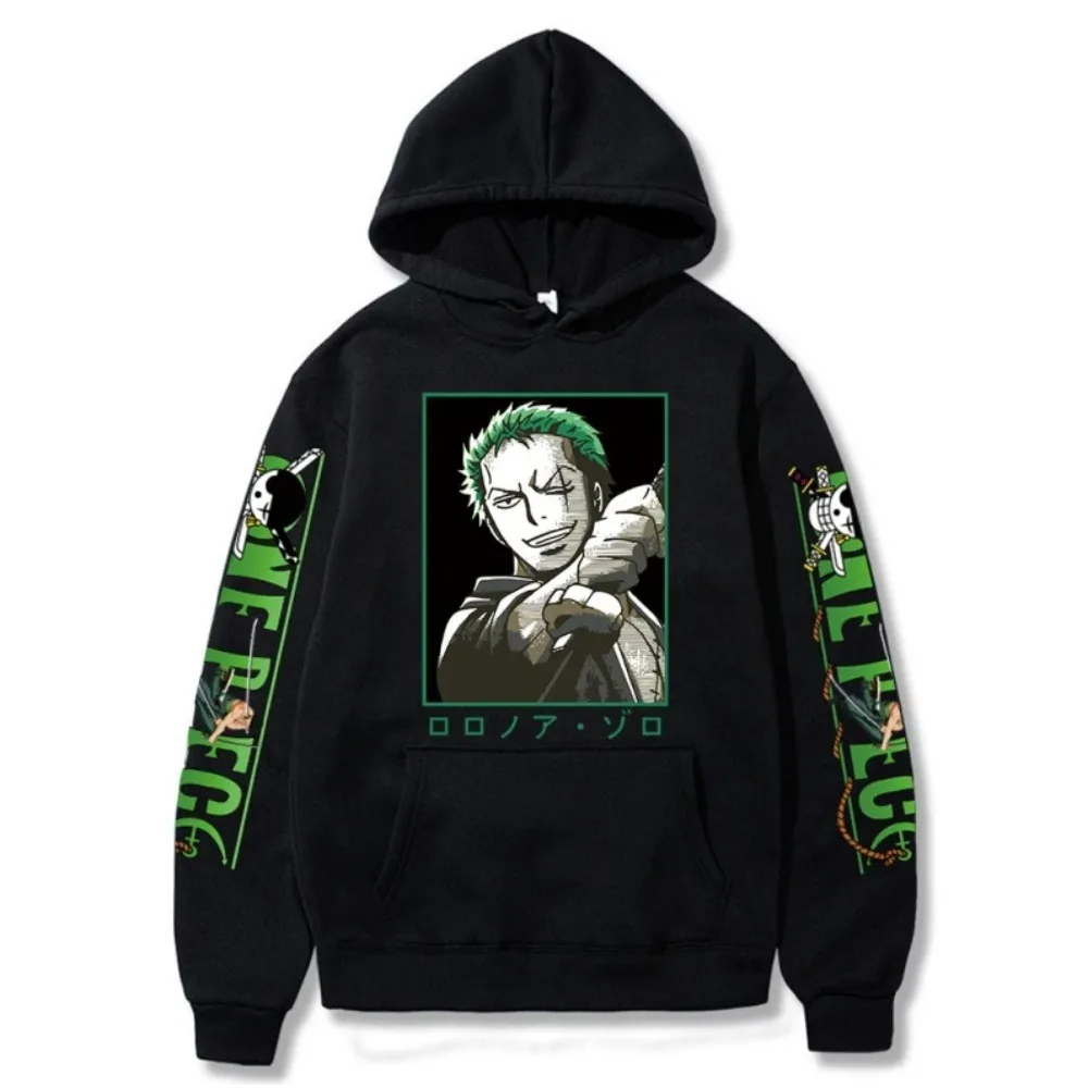 

Толстовка с мультяшным принтом One Piece Zoro для мужчин и женщин, повседневный пуловер и толстовка, осенне-зимний спортивный топ