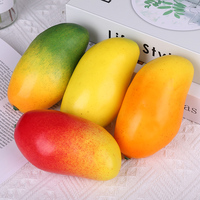 Realistic Mangoes for Restaurant Table Decoration Decorative Faux Fruit for Supermarket Photography Props 4pc/lot