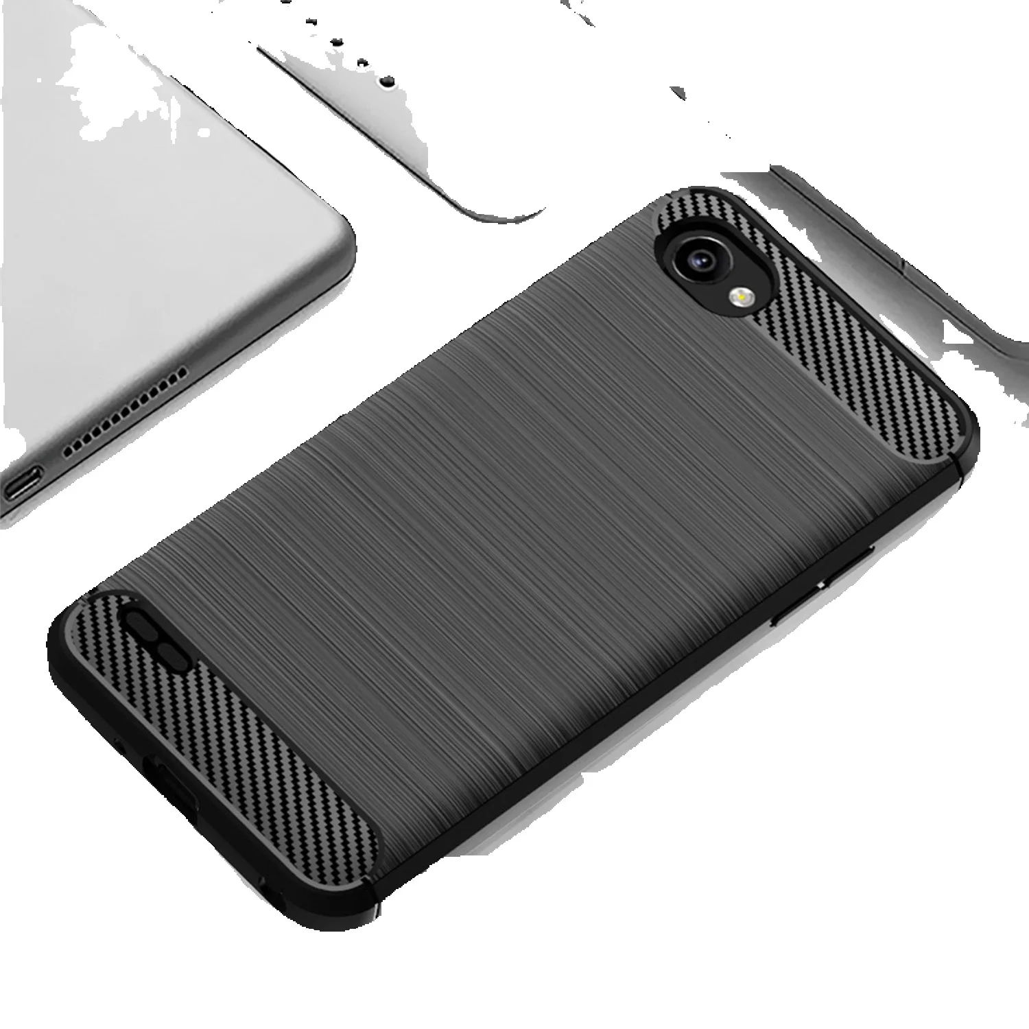 Silicone Lg Q6 Plus Q6 Alpha LGG6+ Carbon Fiber Phone Cover For LG G6 Plus Lgq6+ Shockproof Matte Case Coque Fundas